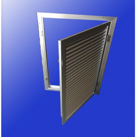 Cofan HXS-3548WT 防沙滤尘防水一体化百叶窗 351x487x51mm IP53 有效通风率55% 过滤棉可选 百叶窗可打开 RAL7035