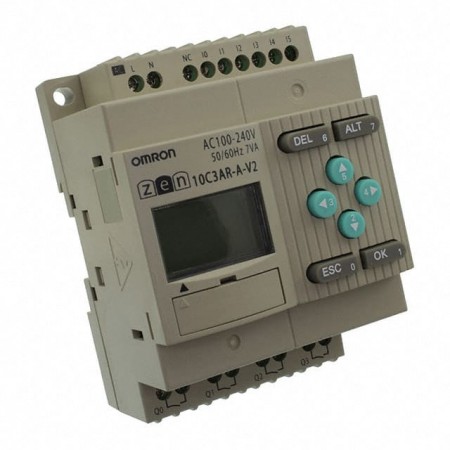 Omron Automation and Safety ZEN-10C3AR-A-V2  4 - 继电器  LCD - 黑色字符