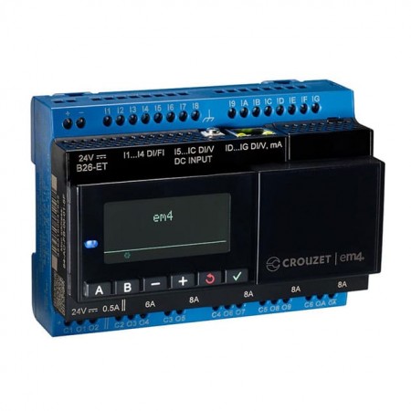 Crouzet 88981133  10 - PWM/固态（2），继电器（8）  LCD - 白色字符，背光