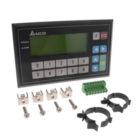 Delta Electronics/Industrial Automation TP04P-21EX1R  9 - 模拟（1），继电器（8）  LCD - 黑色字符，绿色背光