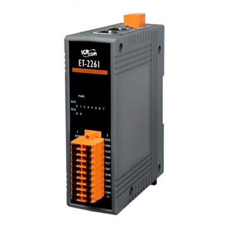 ICP DAS USA INC ET-2261  输入，输出（I/O）模块  输入数和-  输出数和10 - 继电器  安装DIN 轨道  -