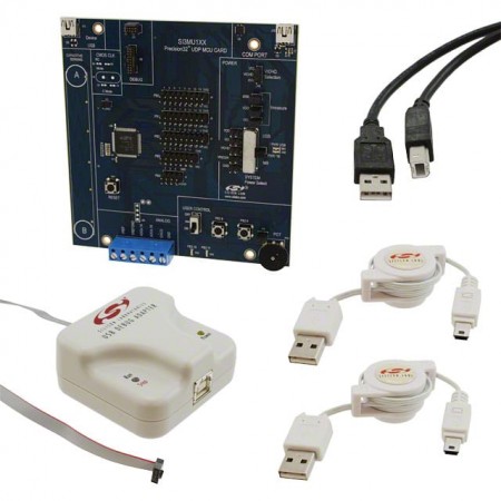 Silicon Labs SIM3U1XX-B-DK  板评估平台  MCU 32-位  安装固定  板，电缆，USB 调试适配器编程器