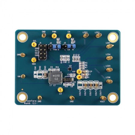 Richtek USA Inc. EVB_RT8555WSC  可调光，I²C 接口  2.7V ~ 24V  RT8555