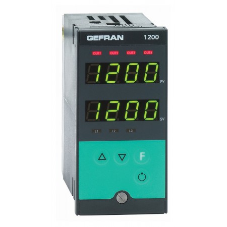 Gefran PID控制器, 1200系列, 100, 240 V 交流, 继电器输出, ON/OFF, 2输出
