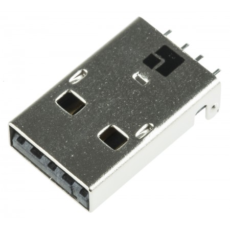 Lumberg USB 连接器, 贴装, 公插, USB2.0, 直角, 1.0A额定电流