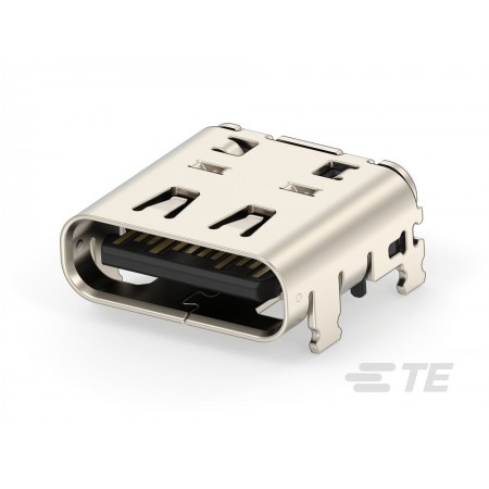 TE Connectivity USB 连接器, 贴装, 插座, USB4, 1 端口, 直角, 5A额定电流