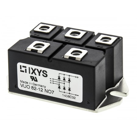 IXYS 三相整流桥模块, 88A峰值平均正向电流, 面板安装, 1200V峰值反向重复电压, 5引脚, PWS D封装, 最高工作温度 150 °C