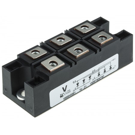 Vishay 三相整流桥模块, 160A峰值平均正向电流, 面板安装, 800V峰值反向重复电压, 6引脚, INT-A-PAK封装, 最高工作温度 150 °C