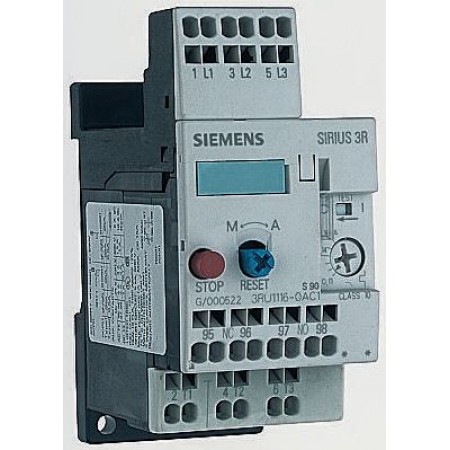 西门子 热过载继电器, 3RU系列, 触点额定电流 630 mA, 自动，手动复位
