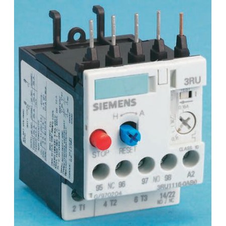 Siemens 热过载继电器, 3RU系列, 触点额定电流 100 A, 自动，手动复位