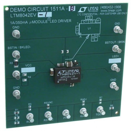 Analog Devices Inc. DC1511A-B  PWM 亮度控制  3V ~ 30V  LTM8042-1