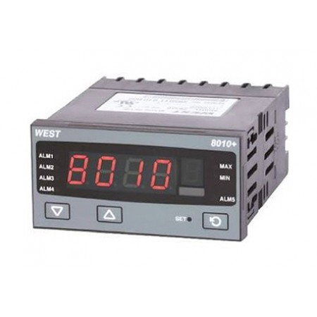 West Instruments PID控制器, P8010系列, 24 V 交流、48 V 交流, 继电器输出, 2输出