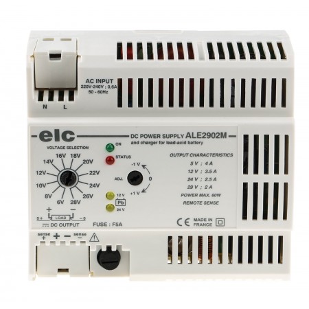 ELC 导轨电源, ALE系列, 5 V c.c., 10 V c.c., 12 V c.c., 15 V c.c., 24V 直流输出, 230V 交流输入