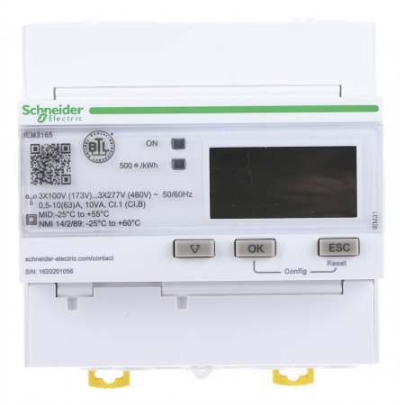 Schneider Electric 施耐德能量计, LCD, 电子仪表, Acti 9 iEM3000系列, 9位