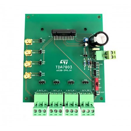STMicroelectronics 评估测试板, EVAL-TDA7803AFW and EVAL-TDA7803APSO Evaluation Boards, 用于汽车数字智能功率放大器, EVAL-TDA7803A
