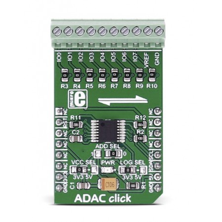 MikroElektronika, ADAC Click, 微控制器, AD5593R