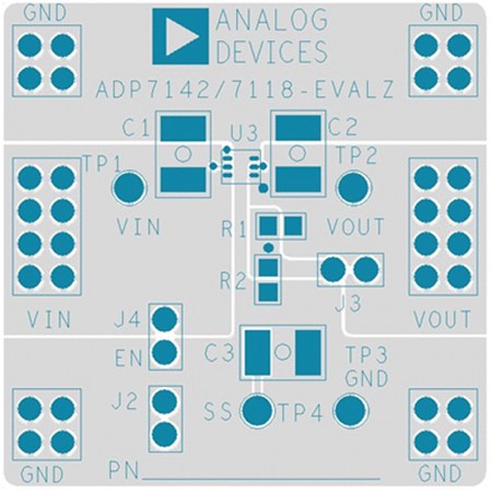 亚德诺 LDO 电压调节器评估测试板 电源管理开发套件, ADP7118芯片
