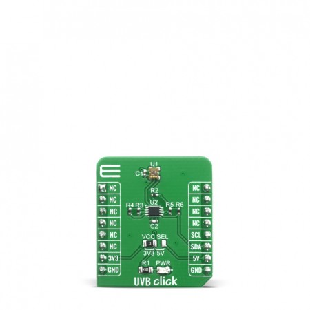MikroElektronika, mikroBus 咔哒板, 紫外线 (UV) 传感器, GUVB-C31SM芯片