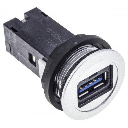 HARTING USB 连接器, har-Port 系列, 面板安装, 母座, USB3.0, 1 端口, 直向