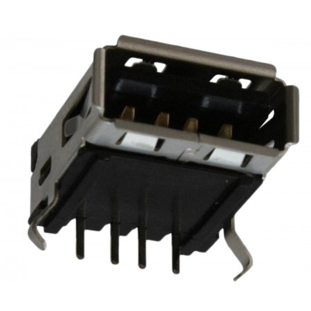 Molex 莫仕 USB 连接器, 面板安装, 母座, 1 端口, 直角, 1.5A额定电流