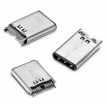 Wurth Elektronik USB 连接器, WR-COM 系列, 贴装, 公插, USB3.1, 1 端口, 直向, 3.0A额定电流