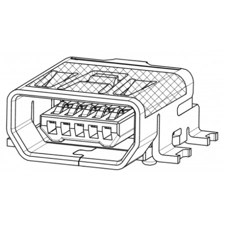 Molex 莫仕 USB 连接器, On-The-Go 系列, 贴装, 母座, USB2.0, 直角, 1.0A额定电流