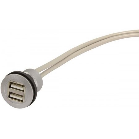 HARTING USB 连接器, har-Port 系列, 面板安装, 母座, USB2.0, 2 端口, 直向, 1.5A额定电流