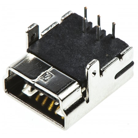 ASSMANN WSW USB 连接器, 通孔, 母座, 直角, 1.0A额定电流