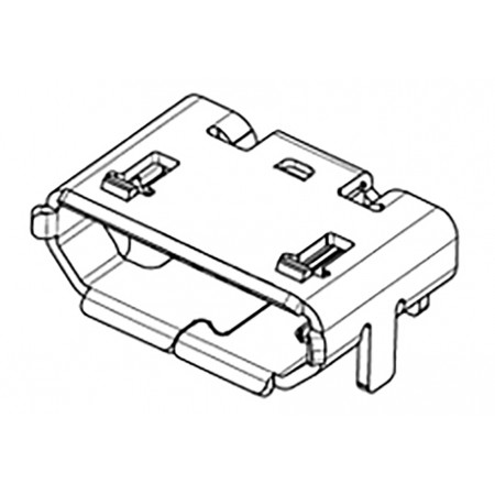 Molex 莫仕 USB 连接器, 贴装, 母座, USB2.0, 直角, 1.0A额定电流