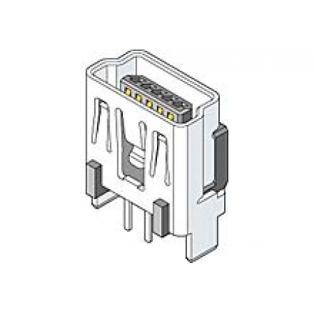 Molex 莫仕 USB 连接器, On-The-Go 系列, 通孔, 母座, 直向, 1.0A额定电流