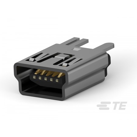 TE Connectivity USB 连接器, 通孔, 母座, USB2.0, 直向, 1.0A额定电流