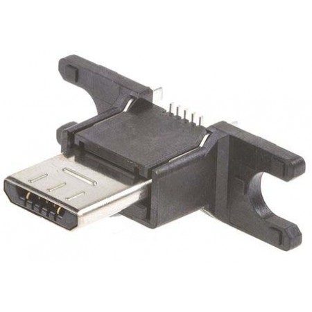 Hirose USB 连接器, ZX 系列, 底部安装, 公插, USB2.0, 直向, 1.0A额定电流