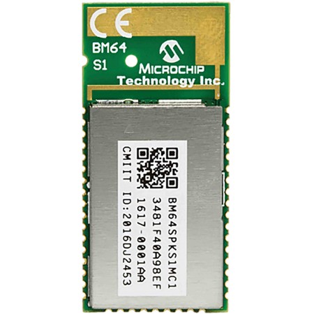 Microchip 蓝牙模块, 版本 5, 支持-90dBm, 最大输出功率 2dBm