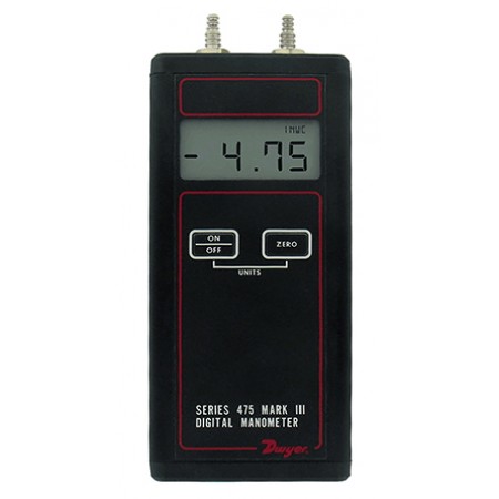 DWYER INSTRUMENTS 气压计, 测量范围0psi至7.22psi, 2端口, 475-3-FM系列