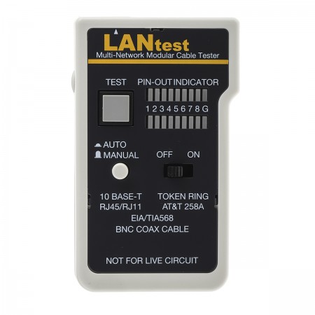 Cinch 网线测试仪, BNC, RJ11, RJ45连接器, 分类5 类、5e 类、6 类