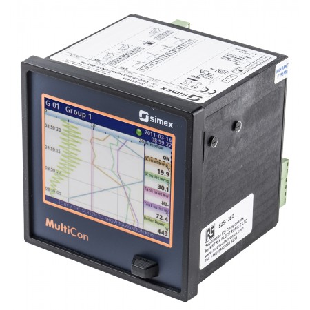 Simex 图表记录仪 4输入, 可测量电流、电阻、温度、电压 多通道控制器 SX-CMC99-04E0