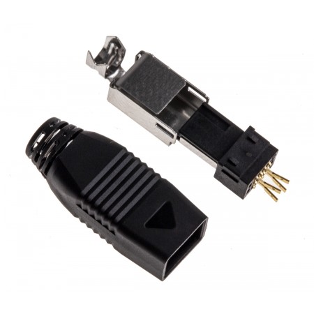Hirose 微型电源连接器插头, MQ172系列, 30 V d直流、40 V 交流, 3A, 4P, 电缆安装
