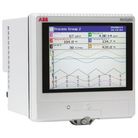 ABB 图表记录仪 6输入, 可测量电流、毫伏、电阻、温度、电压 无纸 最大电阻0 ￫ 10000Ω RVG200