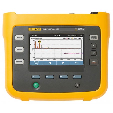 Fluke 能量监控器和记录仪, 1736型号, 用于电流， 电流谐波， 频率， TDD， THD 电流， THD 电压， 非平衡， 电压， 电压谐波测量, 4输入通道