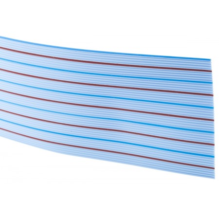 TE Connectivity 1.27mm间距50路扁平蓝色排线, 28 AWG, 30m长, 无屏蔽