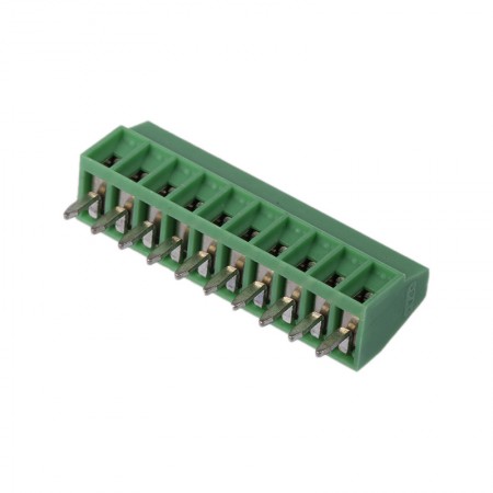 Phoenix Contact PCB端子台 MPT 0.5/10-2.54系列, 10路, 2.54mm节距, 通孔安装, 螺钉拧紧端接, 绿色