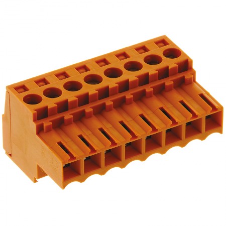 Weidmuller 3.5mm间距8p插拔式接线端子 插头, BL系列, 320 V, 螺钉拧紧, 橙色