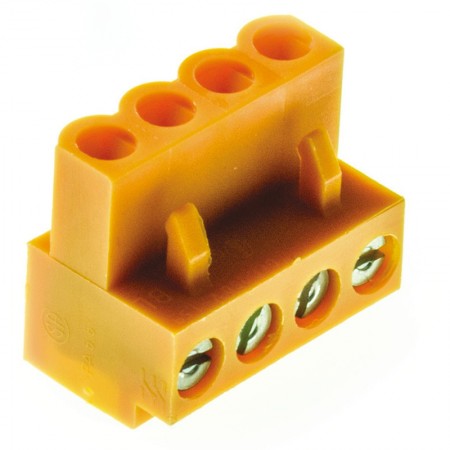 Weidmüller 5.08mm间距4p插拔式接线端子 插头, BL系列, 400 V, 螺钉拧紧, 橙色