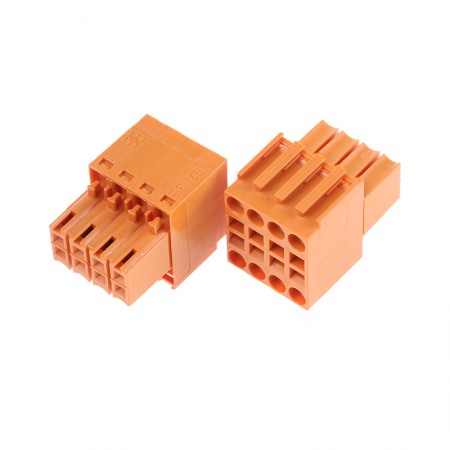 Weidmuller 3.5mm间距8p插拔式接线端子 插头, B2L 3.50系列, 200 V, 螺钉拧紧, 橙色