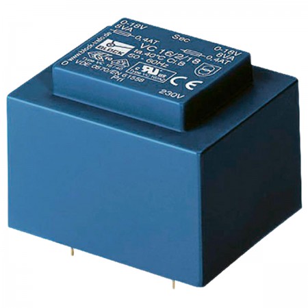 Block 10VA PCB变压器, 初级230V 交流, 次级24V 交流, 2输出, 通孔, VC 10/2/24