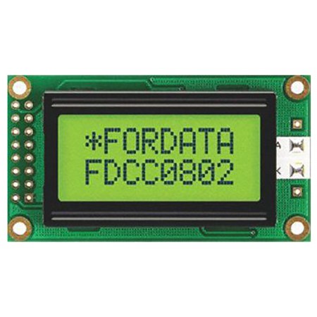 Fordata LCD 数字显示器, FC系列, 字母数字显示, 2行8个字符, 可视区域38 x 16mm
