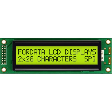 Fordata LCD 数字显示器, FC系列, 字母数字显示, 2行20个字符, 可视区域83 x 19mm