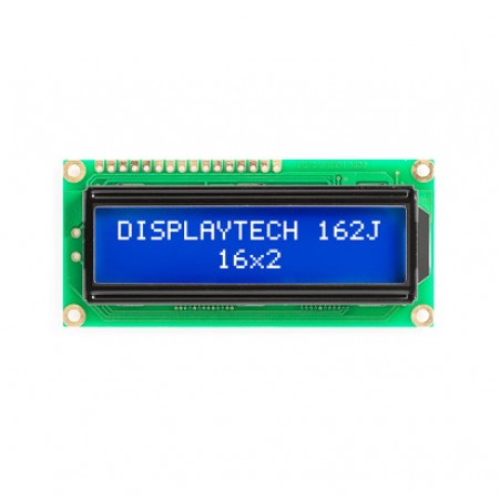 Displaytech 段码液晶屏, 162J系列, 字母数字显示, 2行16个字符