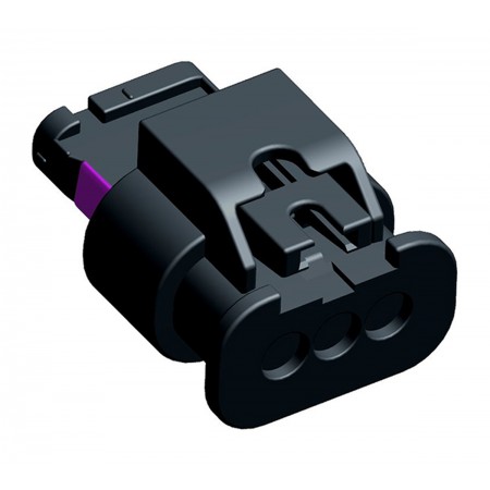 TE Connectivity 3芯汽车连接器母座, 插入式安装, 黑色, 1-1670917-1