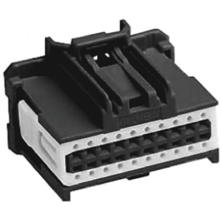 Molex 16芯汽车连接器母座, 2排, 10A, 通孔安装, 黑色, 34729-0160